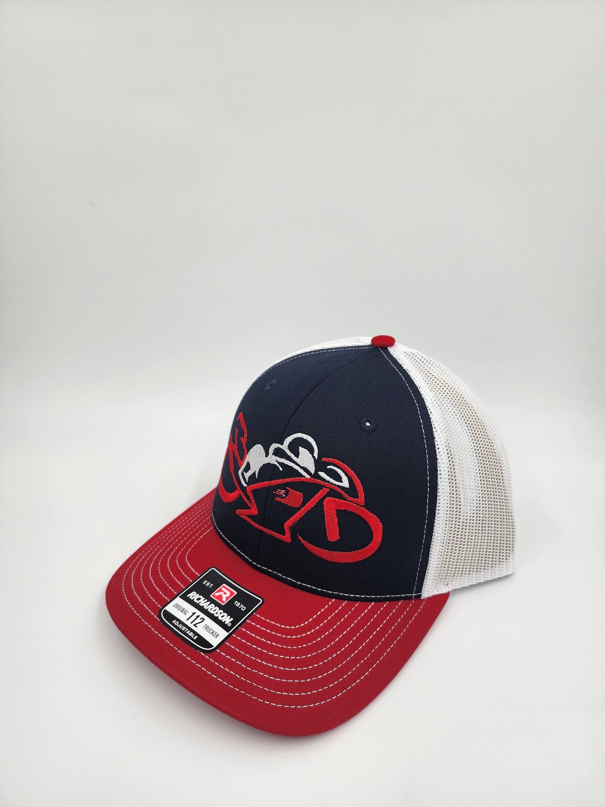 Speed Rider Trucker Hat – Red, White & Navy Performance Style
