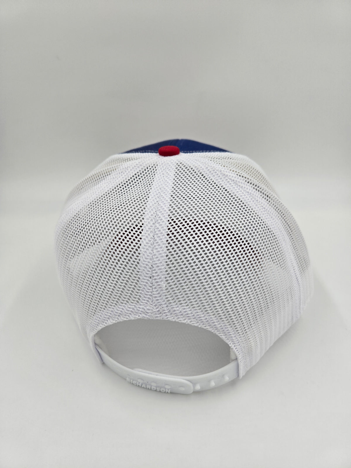 Bitcoin Bull Red, White & Blue Trucker Hat – Embroidered Richardson 112 | Island Thread Company