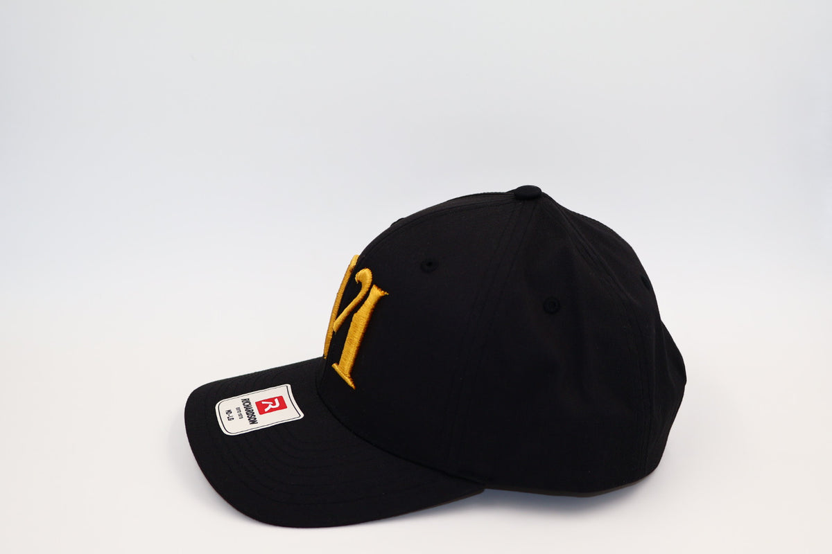Black & Gold VI Embroidered Snapback Hat – Richardson Cap | Island Pride Collection