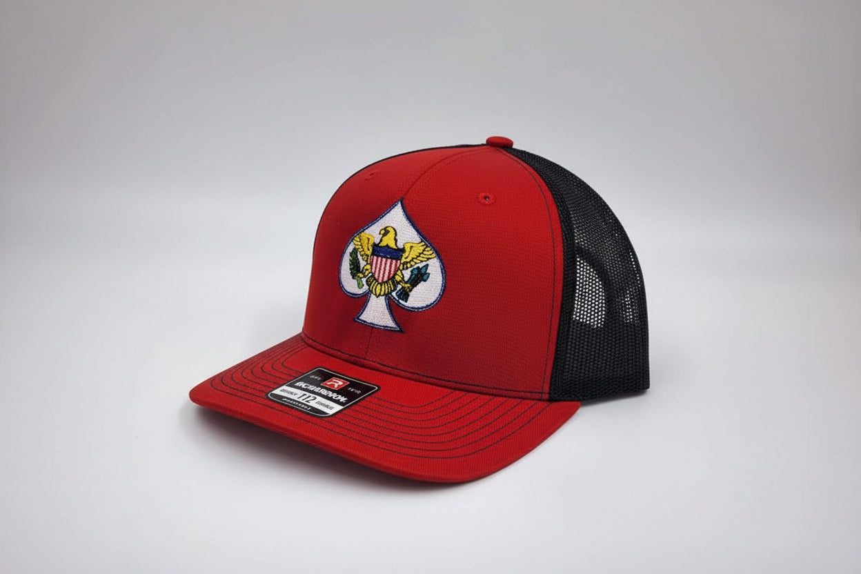 Red/Black VI Ace of Spades Classic Trucker Hat
